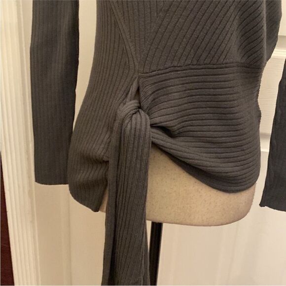 Brochu Walker 100% wool Elegant Black Ribbed Women's sweater, S - Picture 7 of 13